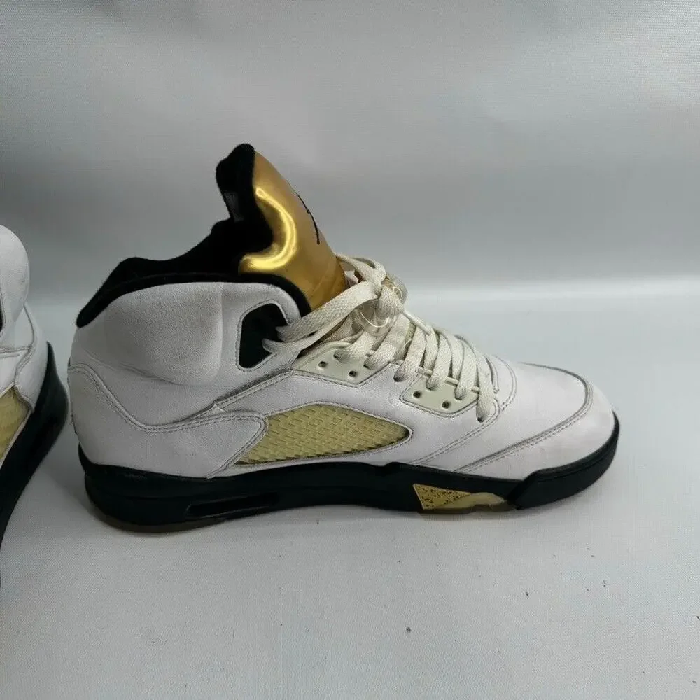 Men’s‎ Air Jordan 5 Retro Olympic 2016 White Gold Sz 10 136027-133